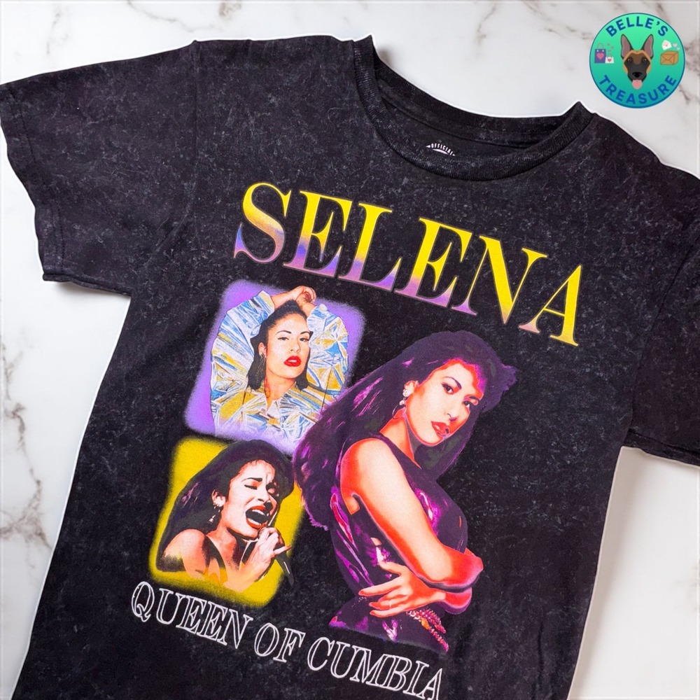 Selena Official Mechandise Shirt Size Small Portrait Graphic Short Sleeve Top